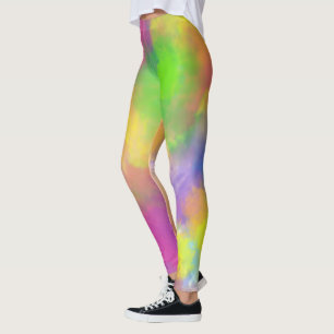 Spectre de feuilles de couleurs roses leggings