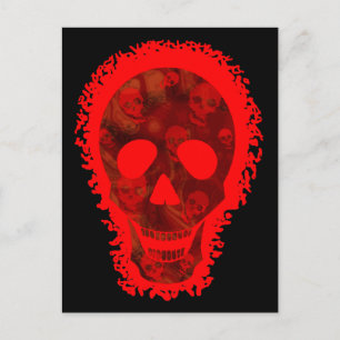 Spectres crâniens Big Skull Red carte postale