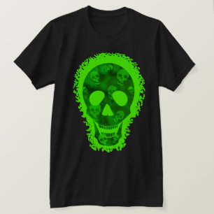 Spectres crâniens Grand crâne T-shirt vert
