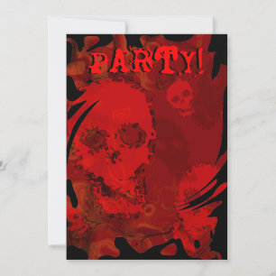 Spectres crâniens Invitation tourbillonnante Red '