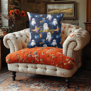 Spectres de nuit étoilés Coussin d'Halloween avec 
