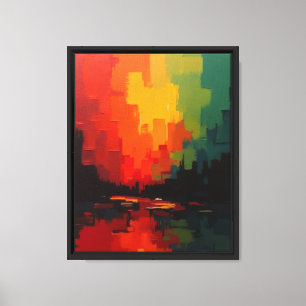 Spectrum Skyline: Reggae City Abstract Leinwanddruck