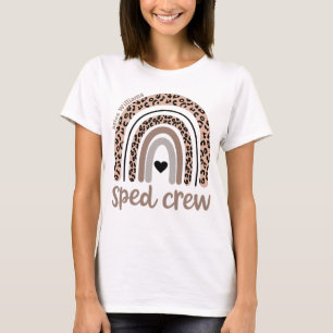 SPED Crew Leopard Regenbogen Name T-Shirt