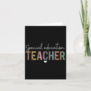 Sped Ed Special Bildung Lehrerin Sped Leopard Boh Karte