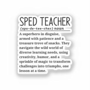 Sped-Lehrer Aufkleber