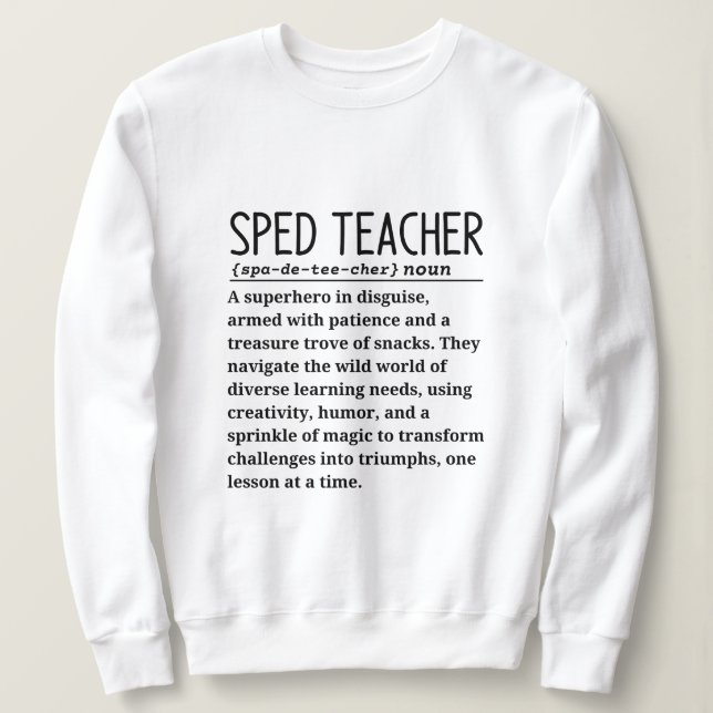 Sped-Lehrer Sweatshirt (Design vorne)