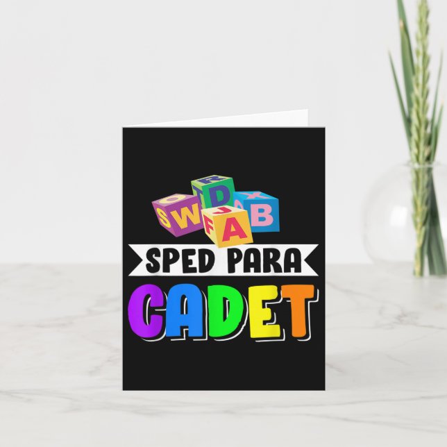 Sped Para Cadet zurück zur Schule Karte (Vorderseite)