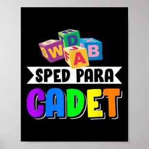 Sped Para Cadet zurück zur Schule Poster