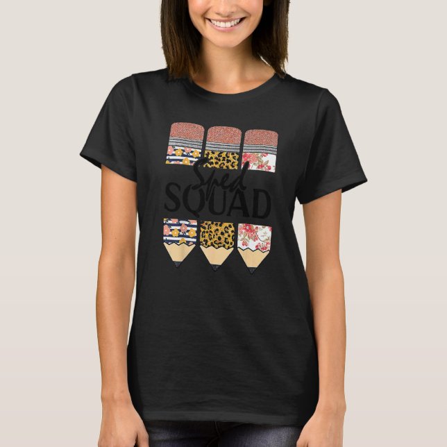 Sped Squad Special Ed Teacher Back To School Leopa T-Shirt (Vorderseite)