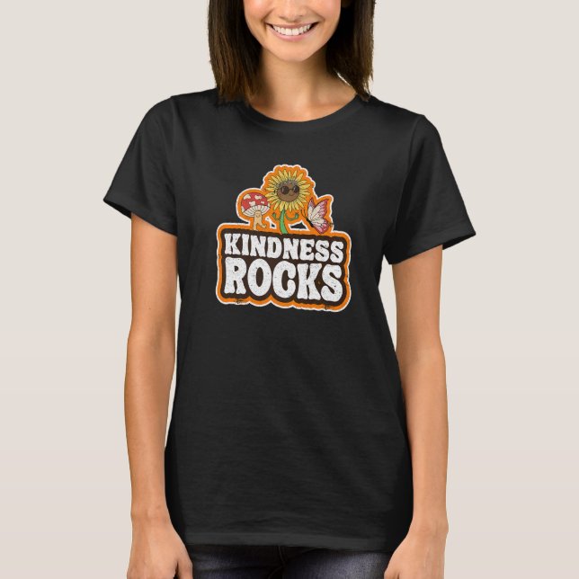 Sped Teacher Anti Bullying Hippie Sunflower Kindne T-Shirt (Vorderseite)