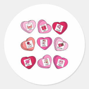 Sped Teacher Valentine Herz Candy Special Runder Aufkleber