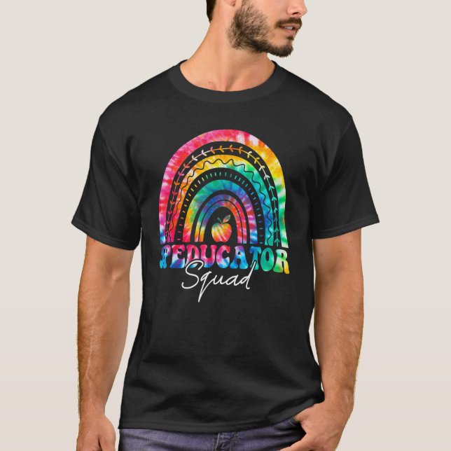 Speducator Squad Rainbow Gefärbte Krawatte Sped Te T-Shirt (Vorderseite)