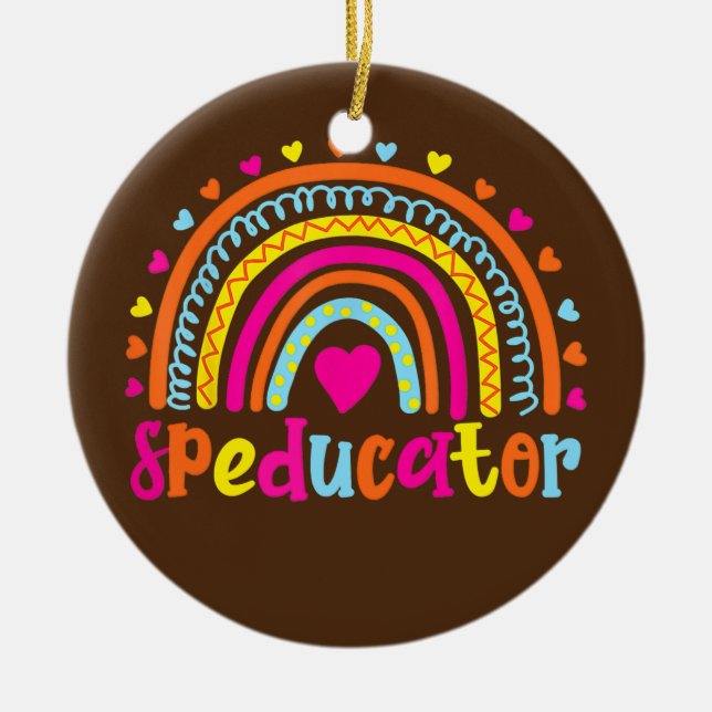 Speducer Special Bildung Teacher Sped Ed Keramik Ornament (Vorne)