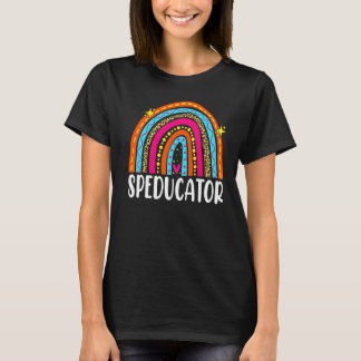 Speducer Special Bildung Teacher Sped Ed Rainb T-Shirt