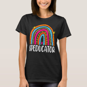 Speducer Special Bildung Teacher Sped Ed Rainb T-Shirt