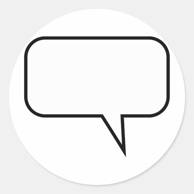 Speech Balloon Runder Aufkleber (Vorderseite)