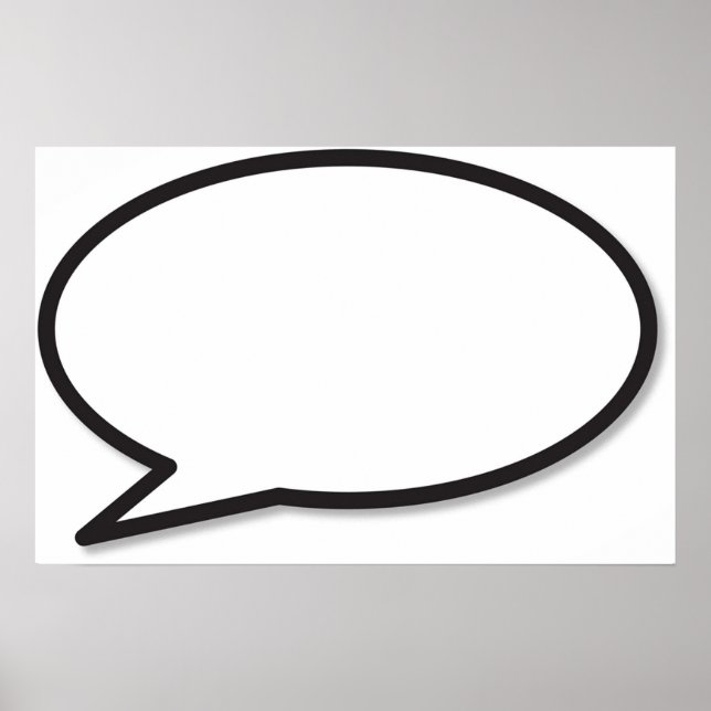 Speech Bubble Comic Book Modern Art Pop Culture Gr Poster (Vorne)