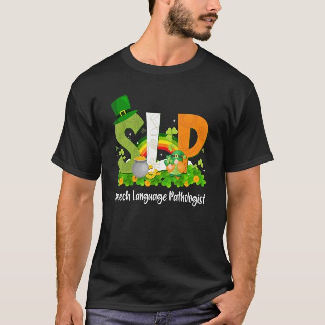 Speech Language Pathologist St Patrick's Day SLP T T-Shirt (Vorderseite)