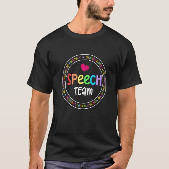 Speech Language Pathologist Therapy Groovy Speech  T-Shirt (Vorderseite)