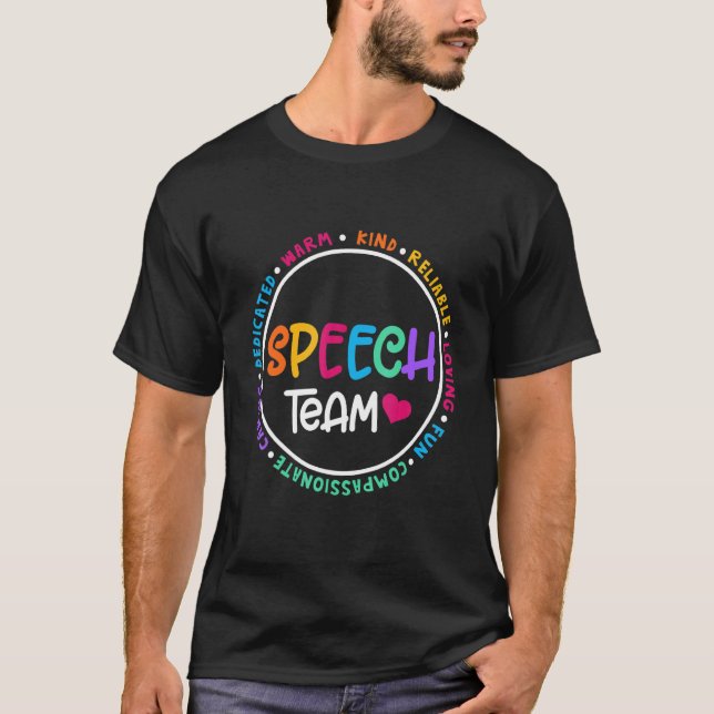 Speech Language Pathologist Therapy Groovy Speech  T-Shirt (Vorderseite)