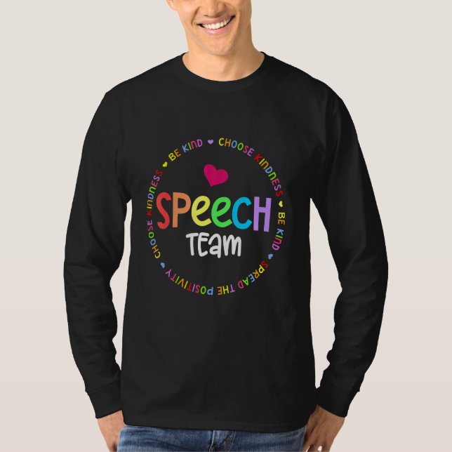 Speech Language Pathologist Therapy SLP Squad Spee T-Shirt (Vorderseite)