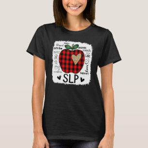 Speech Pathologin Typografie Apple Buffa T-Shirt