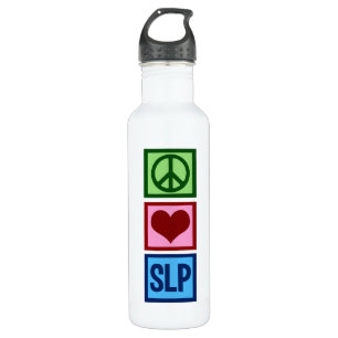 Speech Pathology Peace Liebe SLP Edelstahlflasche