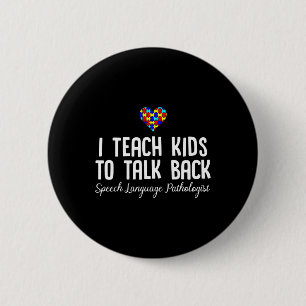 Speech Pathology Therapy Talk Autismus Awareness M Button