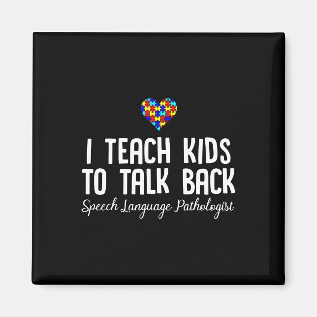 Speech Pathology Therapy Talk Autismus Awareness M Magnet (Vorne)