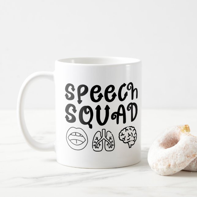 Speech Squad Pathology Teacher Birthday Present Kaffeetasse (Mit Donut)
