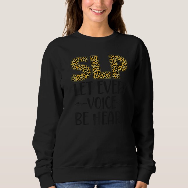 Speech Therapist Assistant SLP Leopard Che Sweatshirt (Vorderseite)