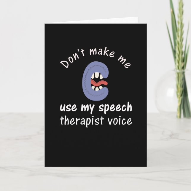 Speech Therapist ein Geschenk Karte (Vorderseite)