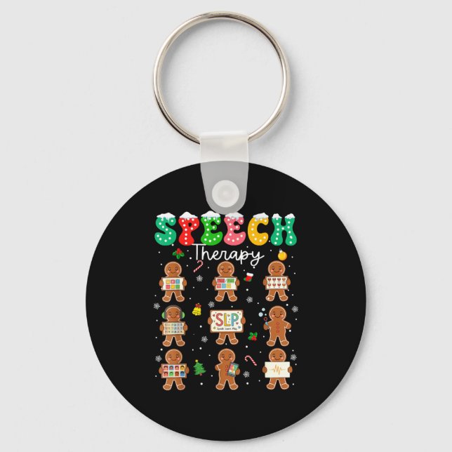 Speech Therapy Christmas Slp Therapy Cookies Ginge Schlüsselanhänger (Vorderseite)