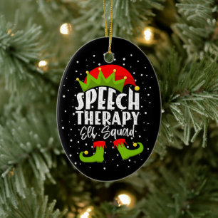 Speech Therapy Elf Squad Weihnachts SLP Therapist Keramik Ornament