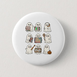 Speech Therapy Halloween Ghost Speech Language Pat Button