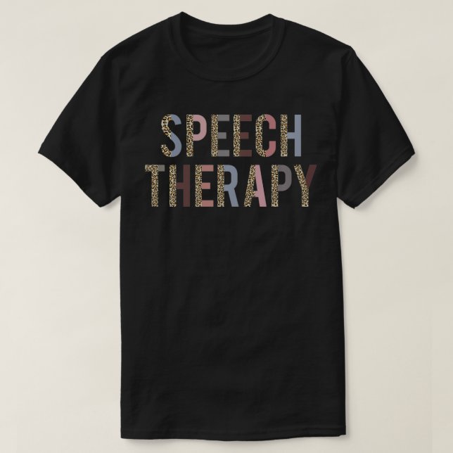 Speech Therapy Leopard Print Speech Language Pat T-Shirt (Design vorne)