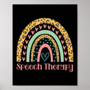 Speech Therapy Rainbow Speech Language Pathologist Poster