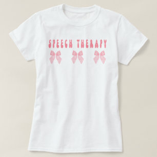 Speech Therapy Shirt, SLP Shirt, Pink Bows, SLPA T-Shirt