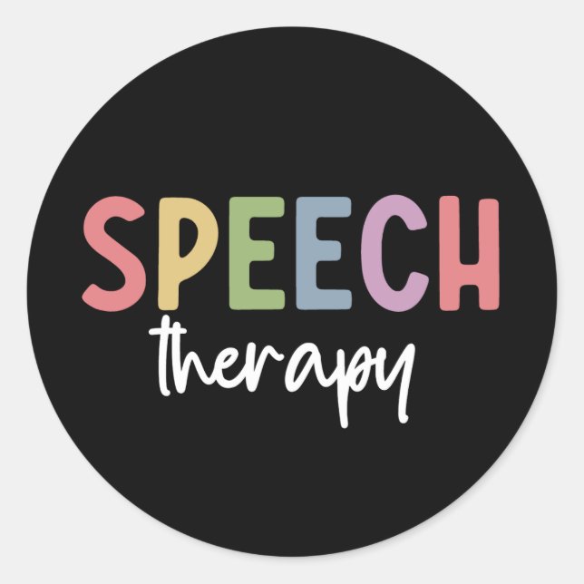Speech Therapy SLP Speech Pathologe Geschenke Runder Aufkleber (Vorderseite)