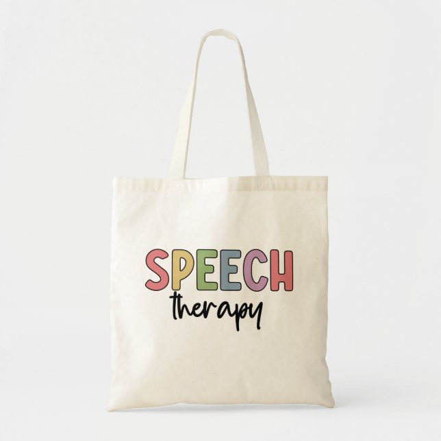 Speech Therapy SLP Speech Pathologe Geschenke Tragetasche (Vorne)