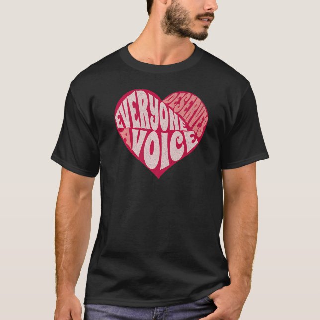 Speech Therapy SLP Therapist Valentine's Day Heart T-Shirt (Vorderseite)