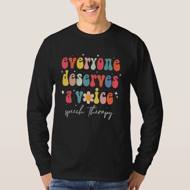 Speech Therapy Speech Language Pathologist Therapi T-Shirt (Vorderseite)