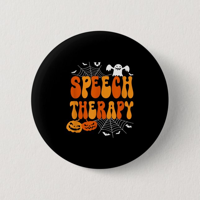 Speech Therapy Speech Therast Speech Pathology Hal Button (Vorderseite)