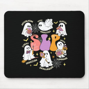 Speech Therapy Spooky Slp Halloween Niedlich Ghost Mousepad