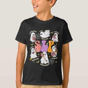 Speech Therapy Spooky Slp Halloween Niedlich Ghost T-Shirt