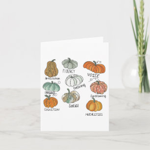 Speech Therapy Squad Pumpkin Fall Halloween Dank Karte