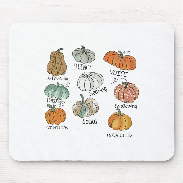 Speech Therapy Squad Pumpkin Fall Halloween Dank Mousepad (Vorne)
