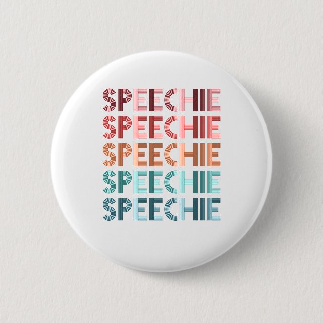 Speechie Retro Speech Pathology Pathologin SLP Button (Vorderseite)