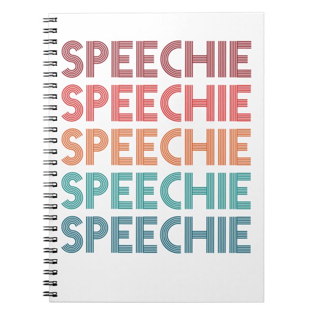 Speechie Retro Speech Pathology Pathologin SLP Notizblock (Vorderseite)