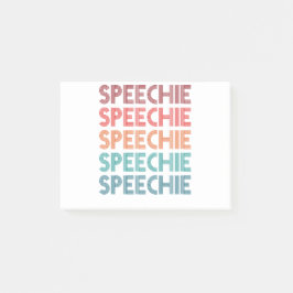 Speechie Retro Speech Pathology Pathologin SLP Post-it Klebezettel